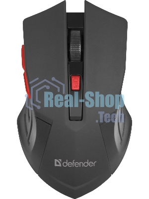 Мышь беспроводная Defender Accura MM-275 красный, 1600 dpi, радиоканал, USB, кнопки - 6