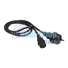 Шнур питания Lanmaster C13-Schuko, 3х0.75, 220В, 10А, черный, 1.8 метра