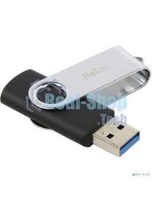 Флешка USB Netac U505 (NT03U505N-128G-30BK), 128Gb, USB 3.0, R/W 110/45, черный/серебристый