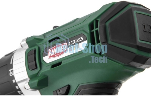 Дрель-шуруповерт Haммer ACD12CS, 12 В, 1,5 Ач, 26 Нм, щеточный