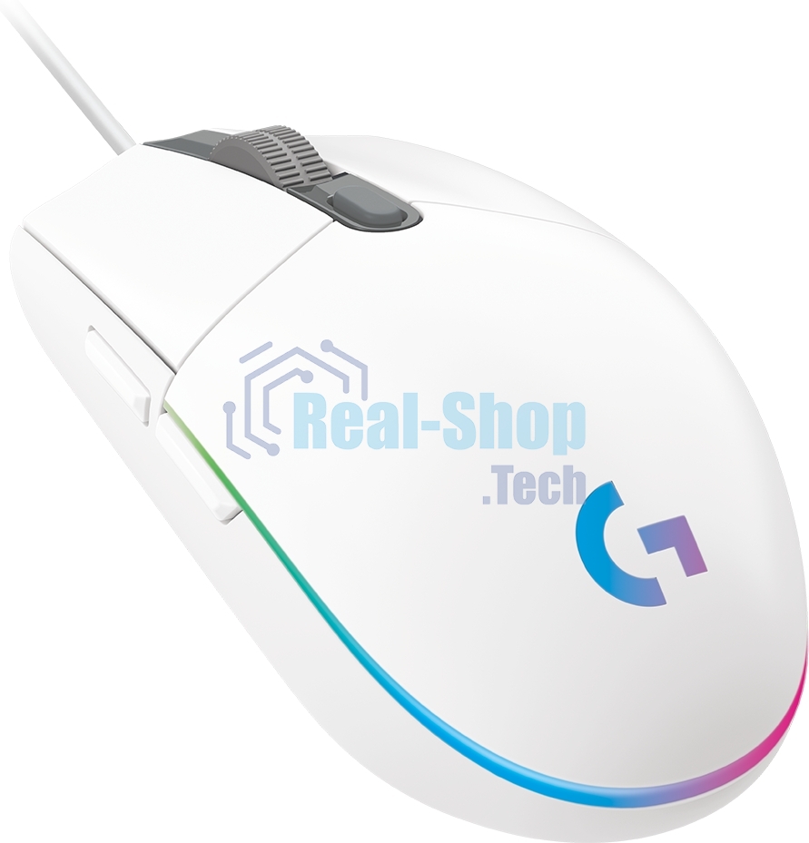 Мышь проводная Logitech G102 LIGHTSYNC белый, 8000 dpi, USB, кнопки - 6