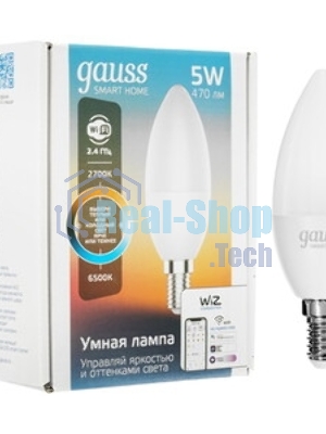 Лампа Светодиодная Gauss Smart Home DIM CCT E14 C37 5 Вт