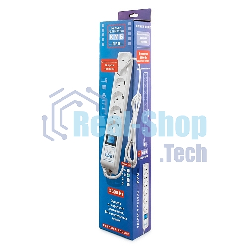 Фильтр-удлинитель Power Cube PRO, 1,9 м, LC контур, 16А/3,5 кВт