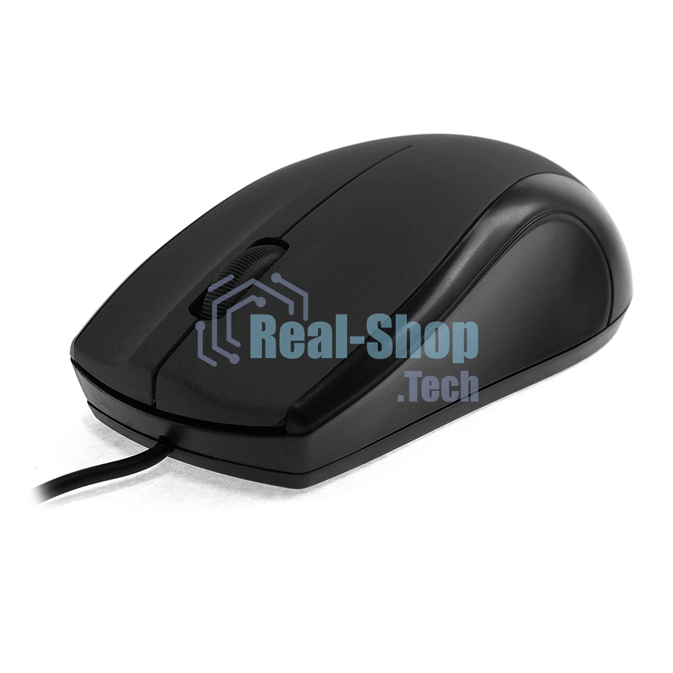 Мышь проводная Crown CMM-31 черный, 1000 dpi, USB, кнопки - 3