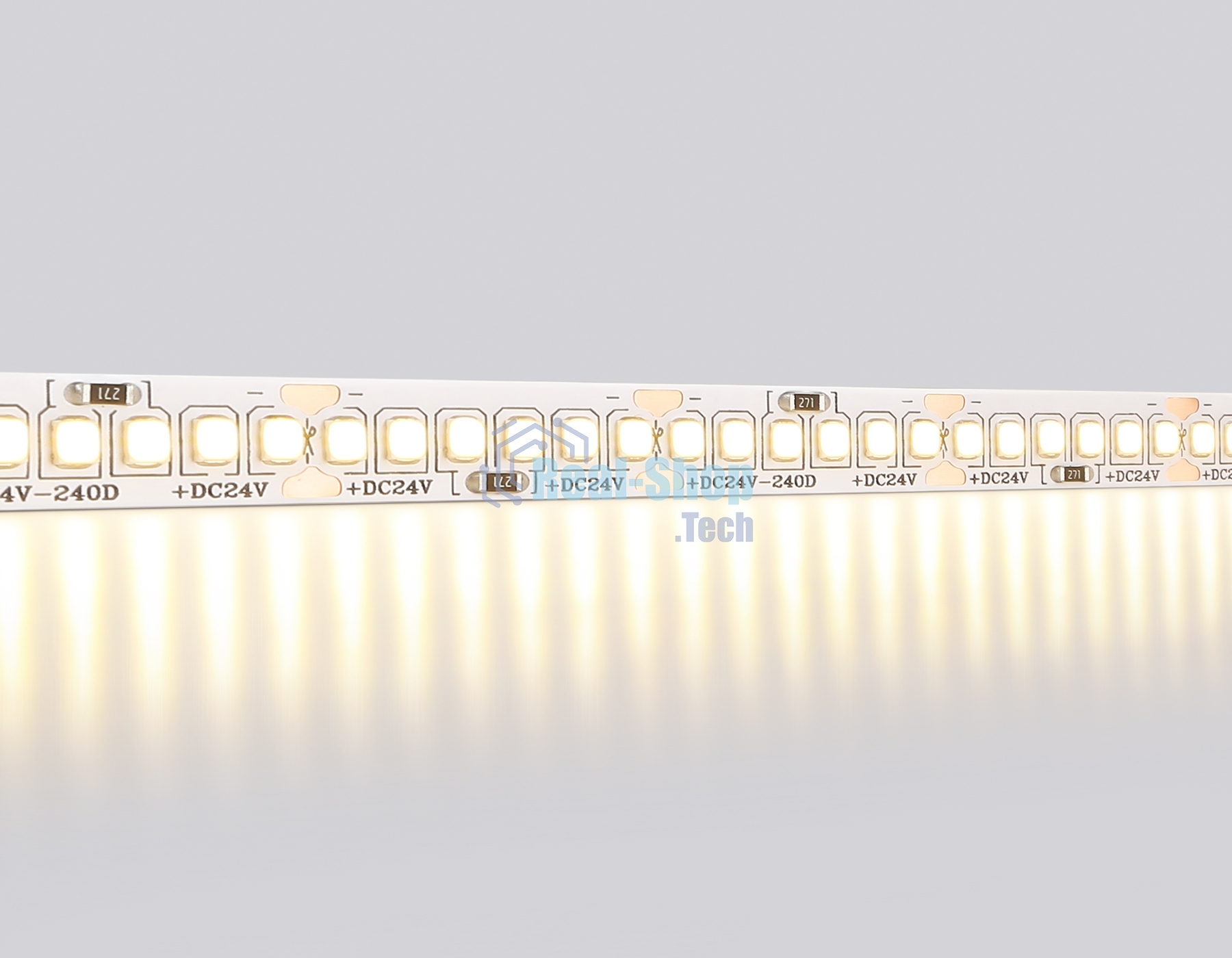 Светодиодная лента Ambrella light GS3501 2835 240Led /22W m/ 24V IP20 3000K/ 5000*10*1.2mm (2 конт.)