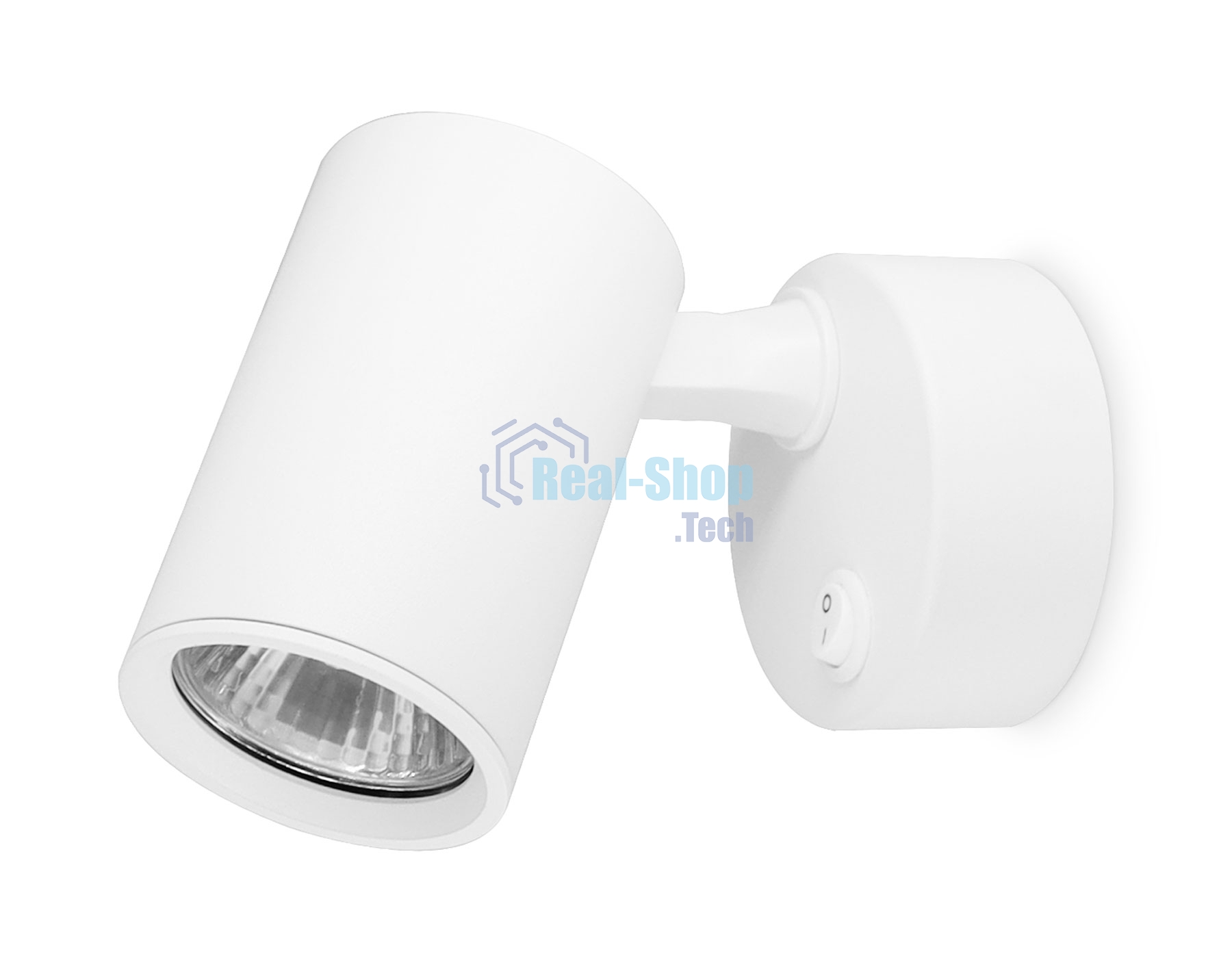 Накладной поворотный спот с выключателем Ambrella light TA1291 WH белый GU10 max 12W 87*55*138