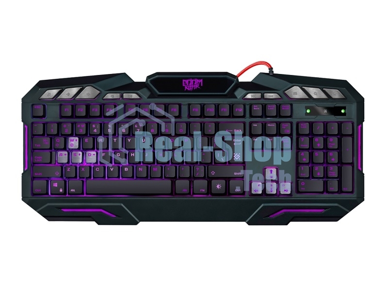 Клавиатура проводная Defender Doom Keeper GK-100DL RU, USB, черный