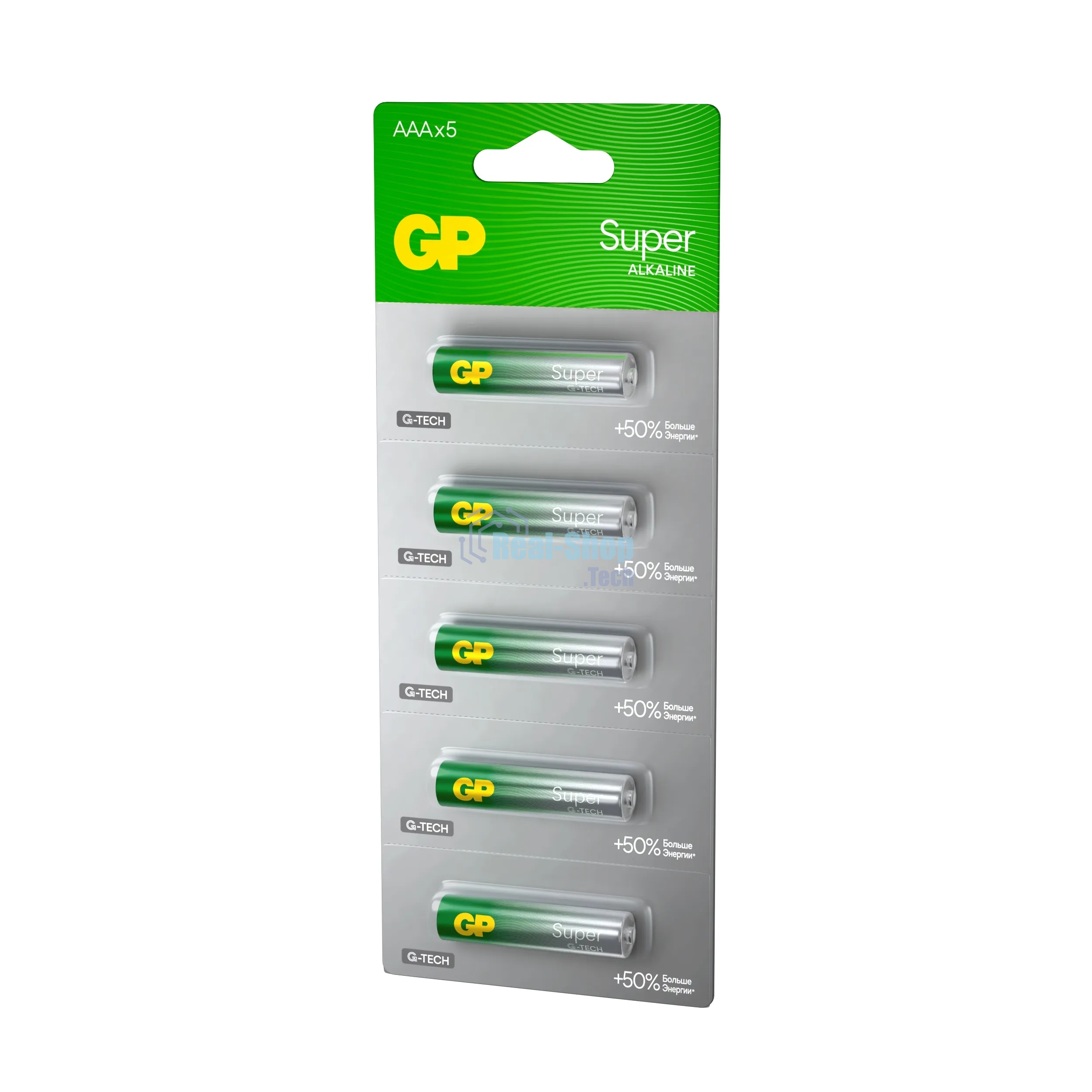 Алкалиновые батарейки GP Super Alkaline G-Tech 24А ААA - 1 шт. на отрывных блистерах