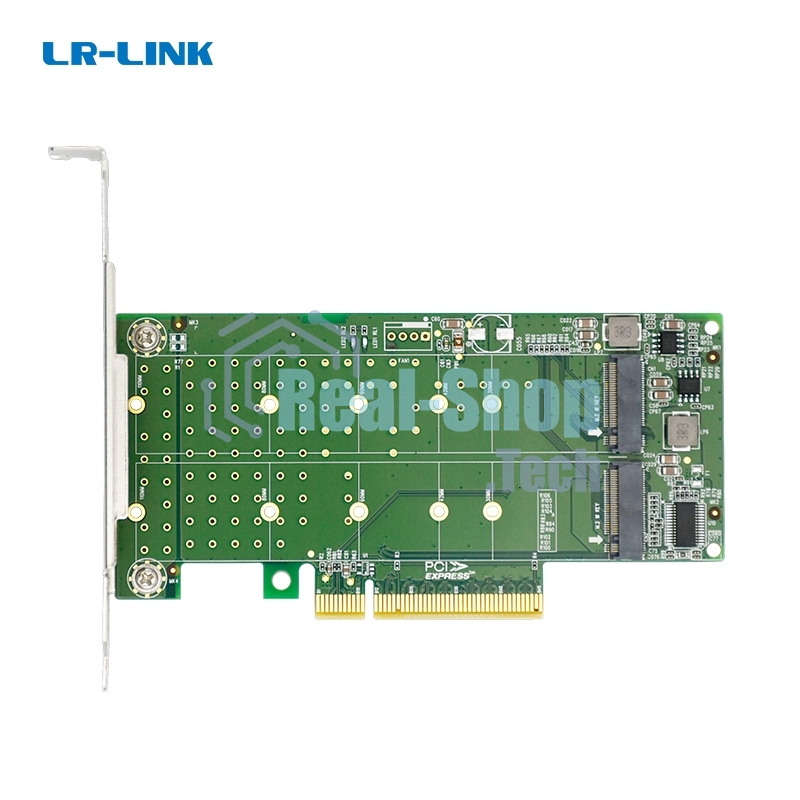 Переходник Lr-Link LRNV95N8 PCIe x8 to 2-Port M.2 NVMe Adapter, Supports 2*M.2 NVMe SSD for 2230, 2242, 2260,2280 and 22110 мм