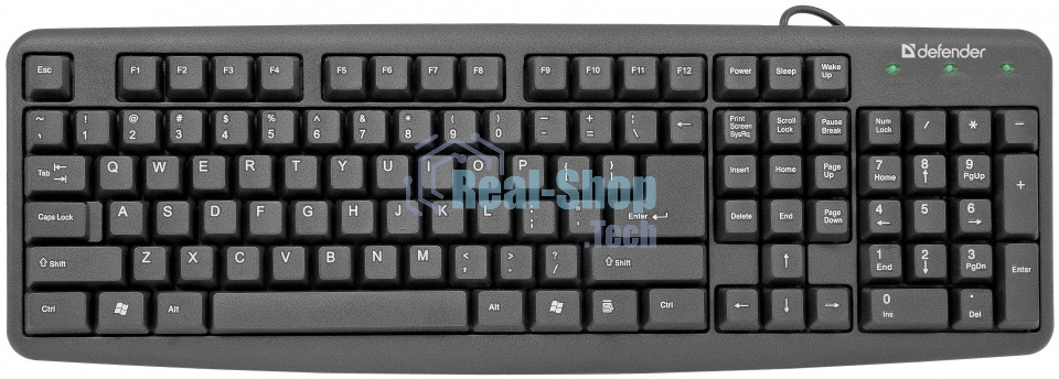 Клавиатура проводная Defender Element HB-520, USB, черный