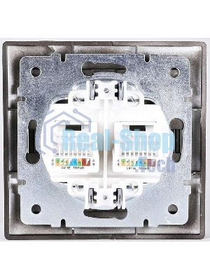 Розетка 2-м СП Мира 16А IP20 с заземл. керам. черный бархат LEZARD 701-4242-127