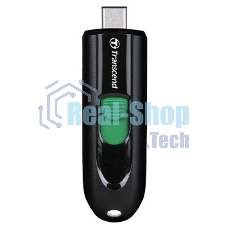 Флешка USB Transcend JetFlash 790C (TS128GJF790C), 128Gb, USB 3.2, R/W 90/60, черный/зеленый