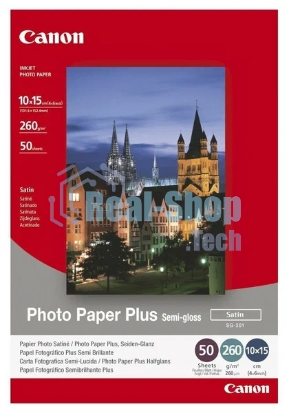 Фотобумага CANONПолуглянцевая 260г/м2, A6 (10X15), 50 л.