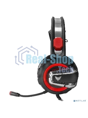 Гарнитура Crown CMGH-3000 чёрный/красный, проводная, подсветка