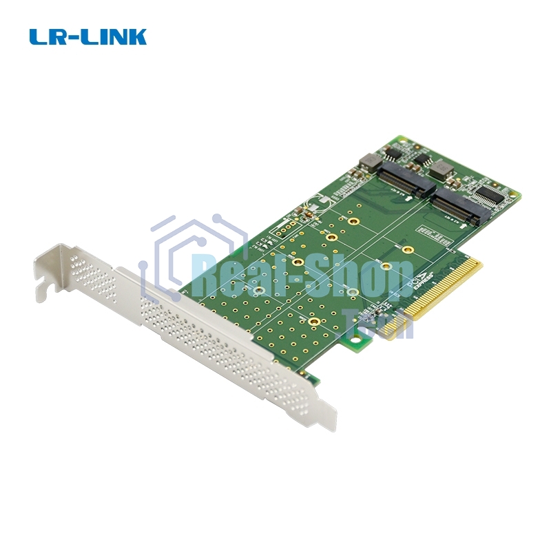 Переходник Lr-Link LRNV95N8 PCIe x8 to 2-Port M.2 NVMe Adapter, Supports 2*M.2 NVMe SSD for 2230, 2242, 2260,2280 and 22110 мм