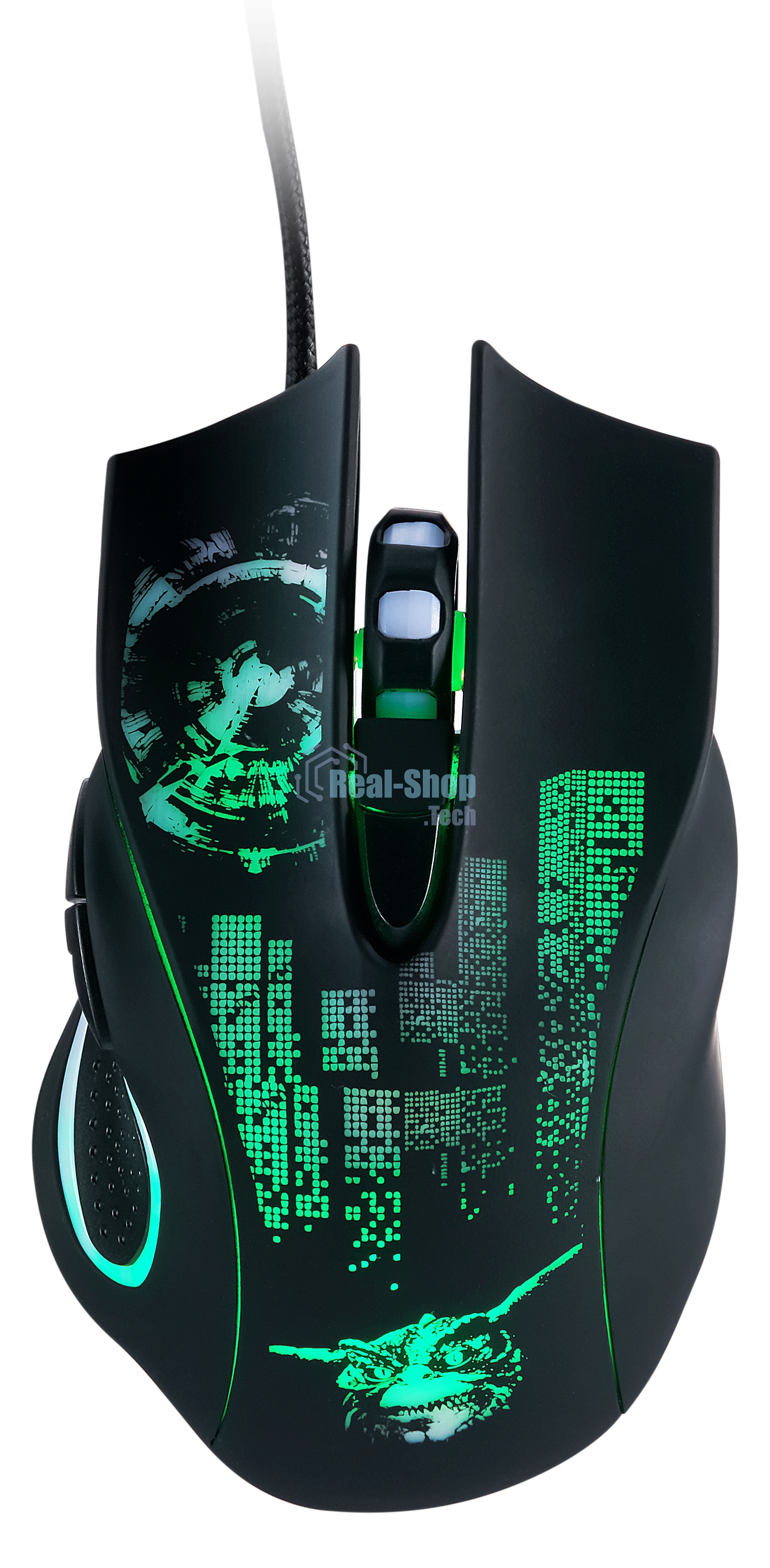 Мышь проводная Qumo Gremlin M37 черный, 3200 dpi, USB, кнопки - 6