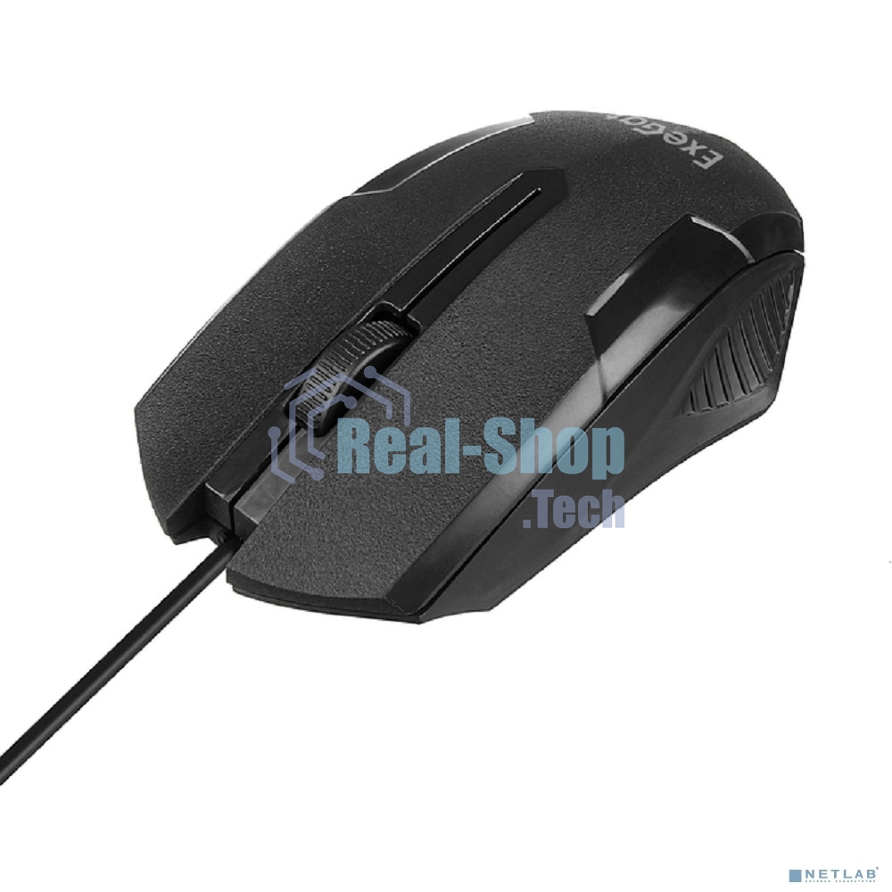 Мышь проводная ExeGate SH-9025L OEM черный, 1000 dpi, USB, кнопки - 3