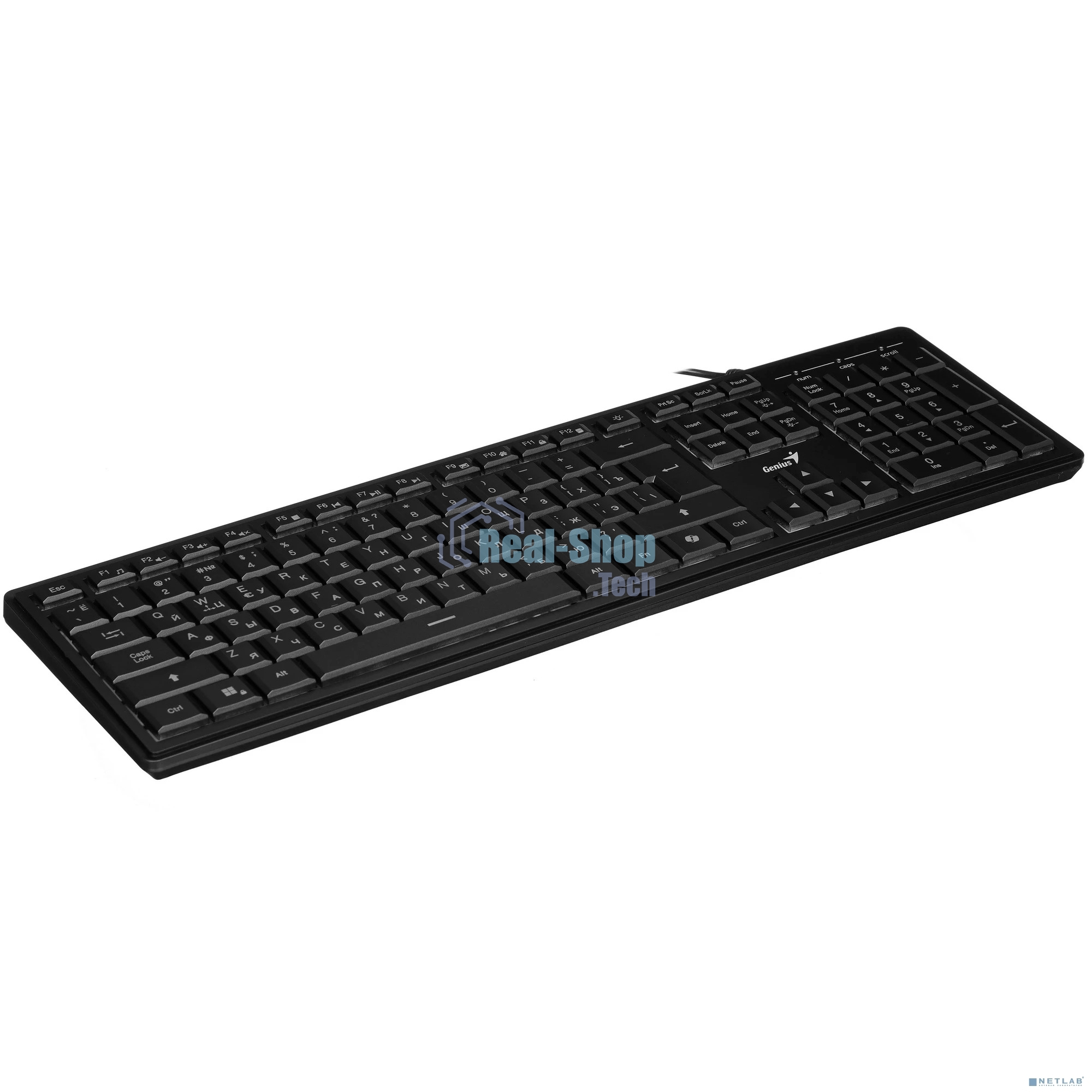 Клавиатура проводная Genius SlimStar 820, черный, USB, 104 клавиши 31310055402