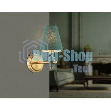 Настенный светильник Ambrella light LH75055 BS/GN латунь/зеленый E14 max 40W 230*140*270