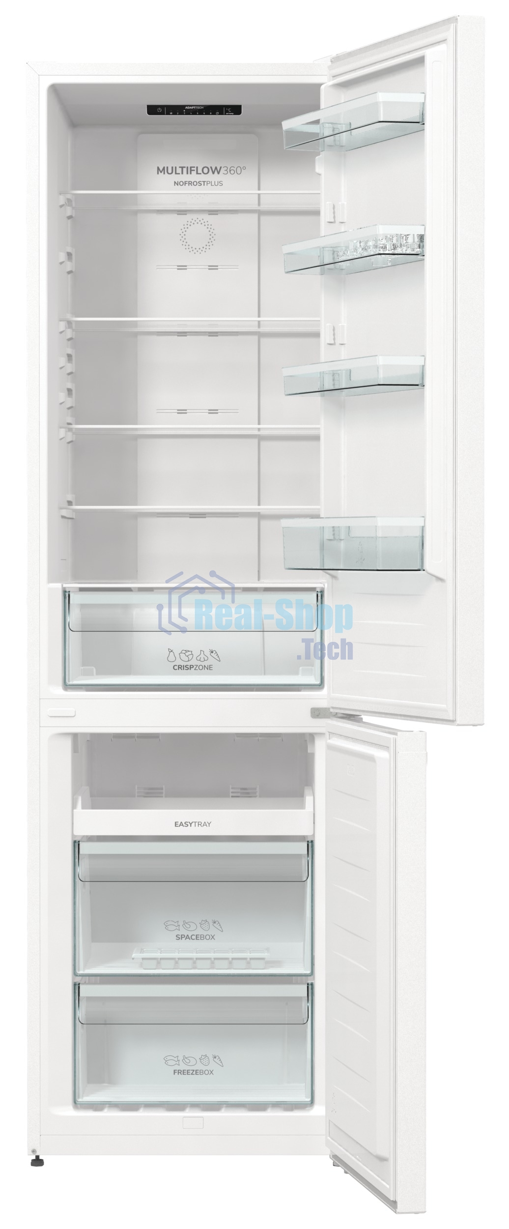 Холодильник Gorenje NRK6201PW4 белый двухкамерный 235/96л морозилка снизу, No Frost