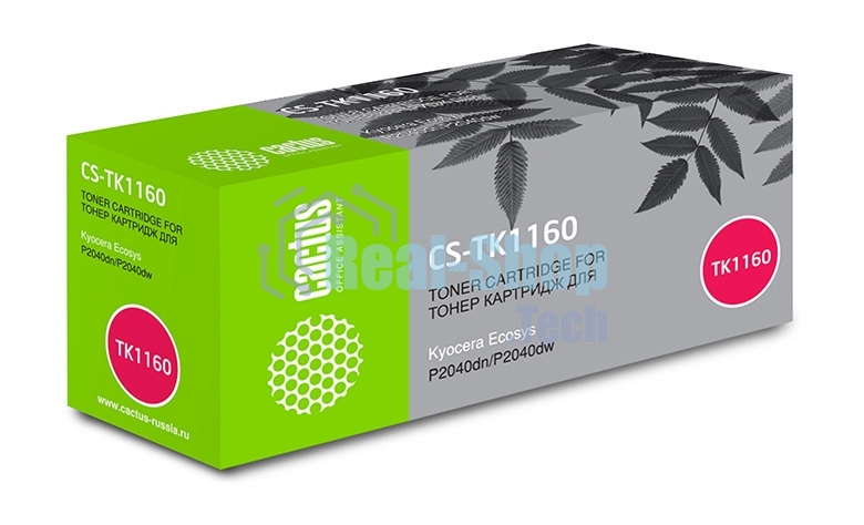 Картридж лазерный Cactus CS-TK1160 черный (7200 стр.) для Kyocera Ecosys P2040dn/P2040dw