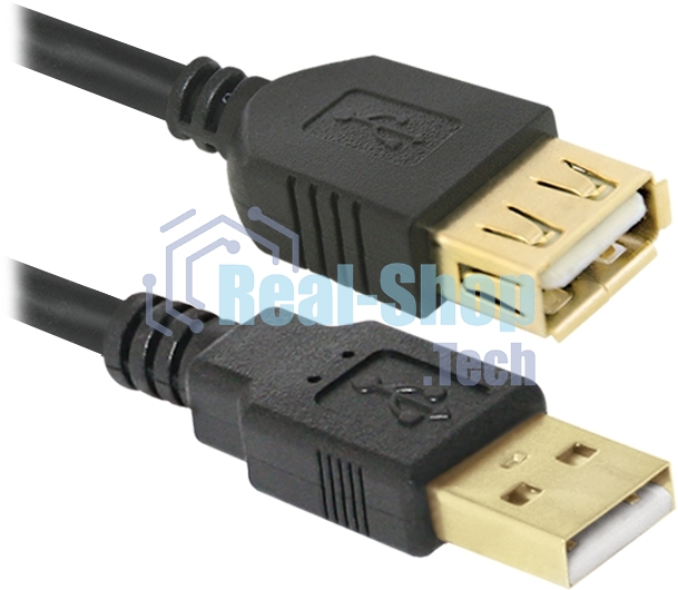 Кабель Defender PRO USB 2.0 кабель удлинительный 1.8м AM/AF, зол.конт, 2фер.фил.