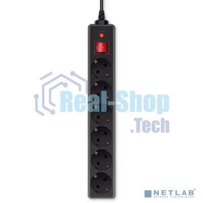 Сетевой фильтр Buro 600SH-16-5-B 5 м, 6 розеток, черный, коробка