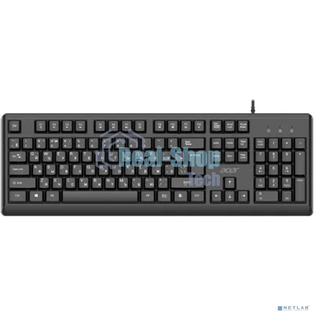 Комплект клавиатура+мышь Acer OCC500 проводной, USB, 1200 DPI, черный