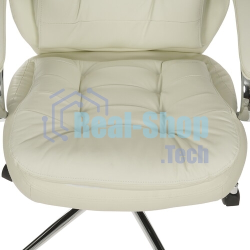 Кресло Chairman 795 белый, кожа, 120 кг