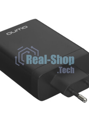 Сетевое зарядное устройство Qumo Energy Charger GaN PD 100 Вт, USB-A + 3 USB Type-C, (0100), черный