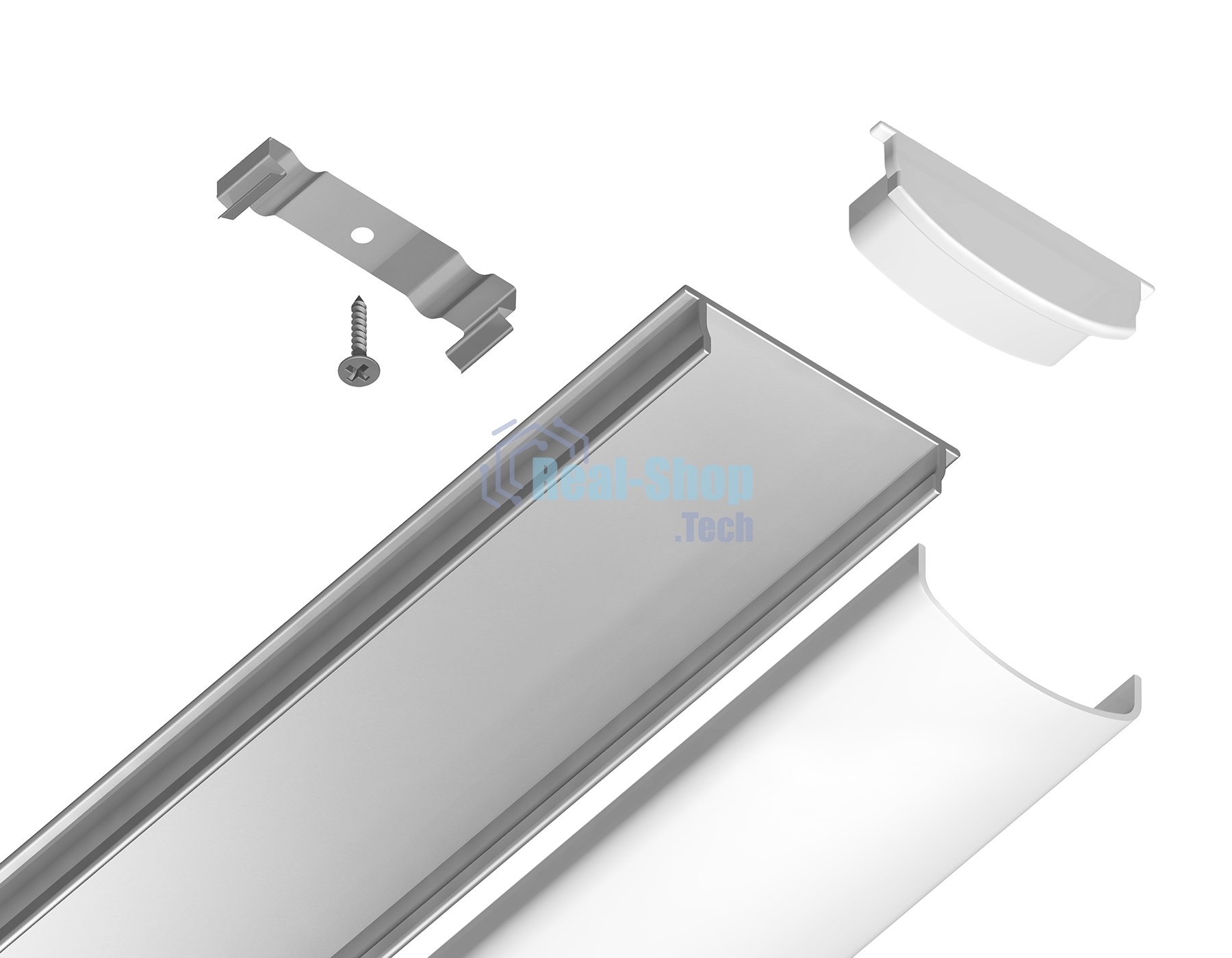 Алюминиевый профиль Ambrella light GP1500AL серебро 2000*18*4