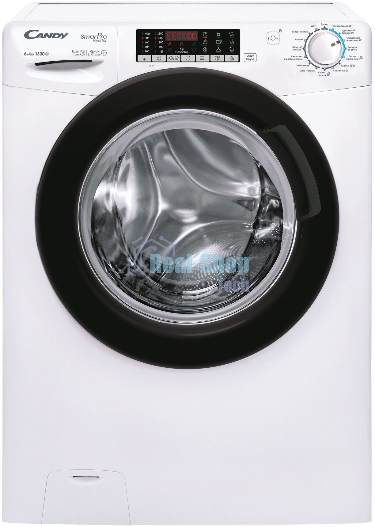 Стиральная машина Candy Smart Pro Inverter CSOW43 646TWMB-07 белый, загрузка фронтальная 6 кг, 1300 об/мин, класс B