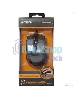 Мышь проводная A4Tech N-500F серый глянец/черный, 1200 dpi, USB, кнопки - 4