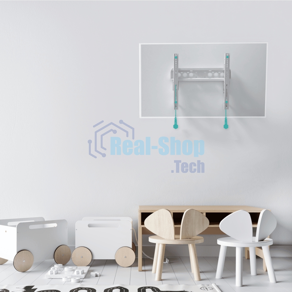 Кронштейн ONKRON TM5W/32-65'' макс 400*400 наклон +12º от стены: 35-145мм, макс вес 68,2кг, встр уровень, белый