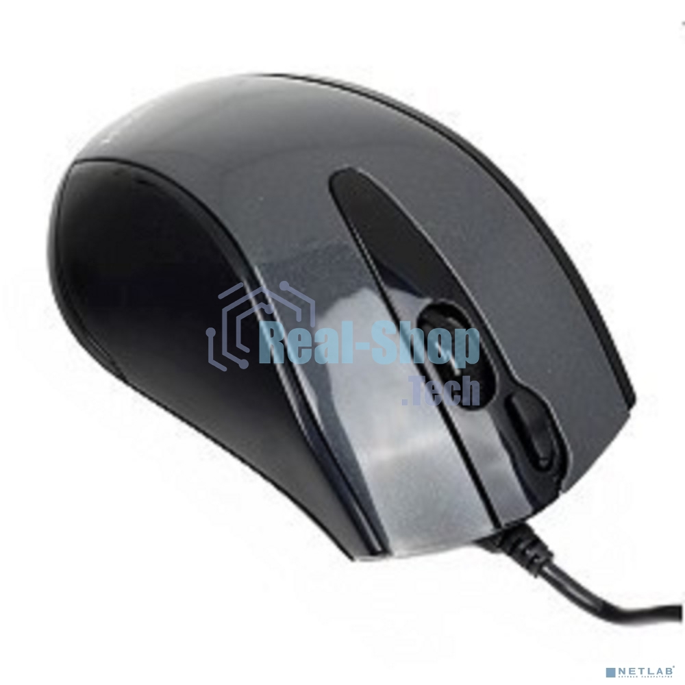Мышь проводная A4Tech N-500F серый глянец/черный, 1200 dpi, USB, кнопки - 4