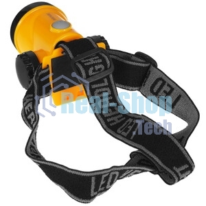 Фонарь аккумуляторный налобный Космос 1Вт LED+3Вт COB LED Li-ion 18650 800 мАч корпус ABS-пластик USB-шнур регулируемый эласт. ремешок