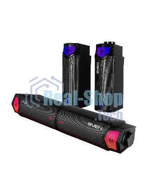 Саундбар мини SVEN SB-G1450, черный (10 Вт, питание USB, Bluetooth, подсветка)