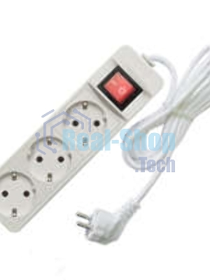 Удлинитель 3х1.5 м с заземл. 10А IP20 2.2 кВт с выкл. Союз 481S-7301