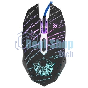 Мышь проводная Defender Dark Agent GM-590L черный, 12800 dpi, USB, кнопки - 6