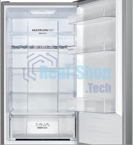 Холодильник Gorenje NRK619FAS4 серый двухкамерный 207/93л морозилка снизу, No Frost
