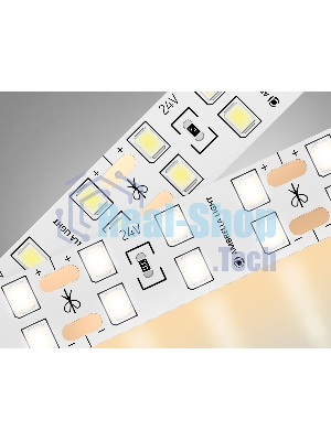 Светодиодная лента Ambrella light GS3601 2835 204Led/ 20W m/ 24V IP20 3000K/ 5000*14*1.2mm (2 конт.)