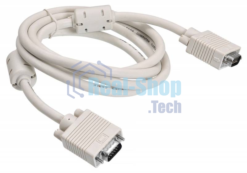 Кабель VGA Buro CAB016S-06 VGA HD15 (m)/VGA HD15 (m) 1.8м феррит.кольца