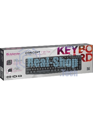 Клавиатура проводная Defender Concept HB-164, USB, черный