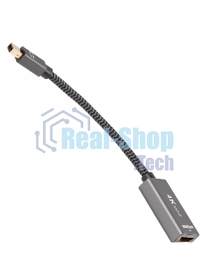 Адаптер miniDP --> HDMI-F 0.15м, оплетка, 4K@60Hz, Telecom (TA565)
