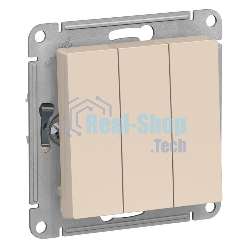 Механизм выключателя 3-кл. AtlasDesign (сх.1+1+1) 10АХ беж. SchE ATN000231