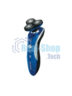 Электробритва Centek CT-2170 (синий) ротор 3D, влажное бритье, 3 плав.головки, 2-ные лезвия, до 50 мин раб