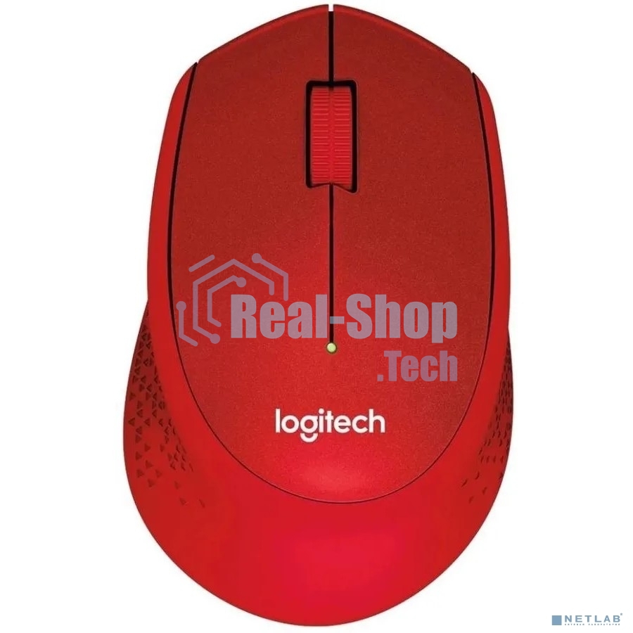 Мышь беспроводная Logitech M280 красный, 1000 dpi, радиоканал, USB, кнопки - 3