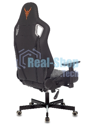Кресло Knight OUTRIDER черный, экокожа, 120 кг, механизм качания