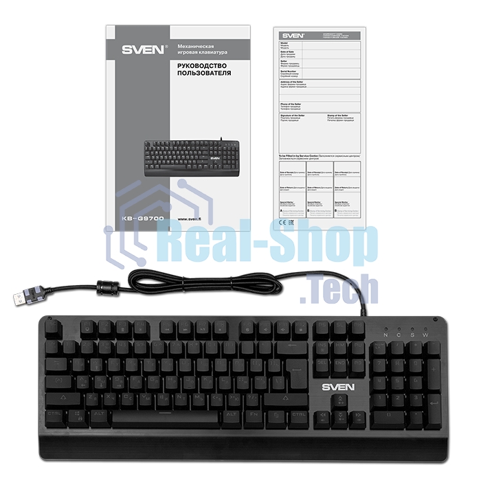 Клавиатура SVEN KB-G9700 проводная, USB Type-A, чёрный