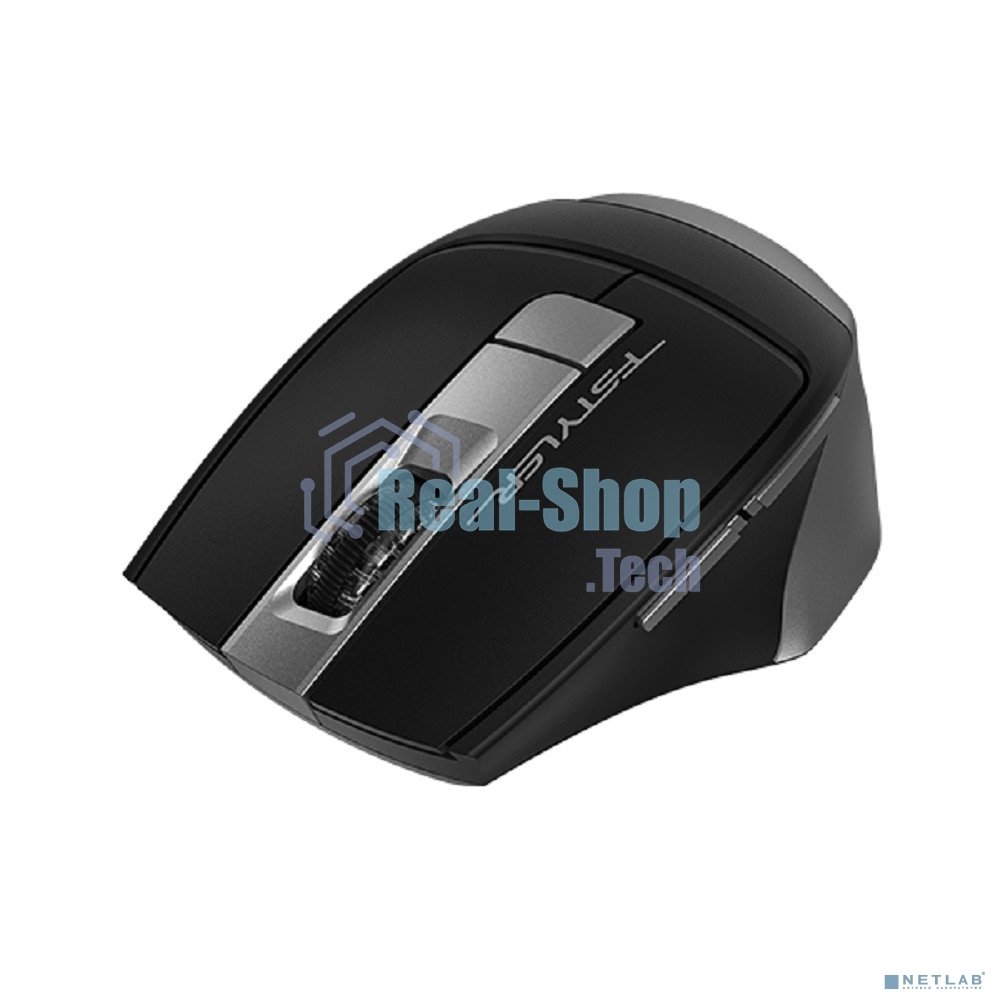 Мышь беспроводная A4Tech Fstyler FB35S серый/черный, 2000 dpi, радиоканал, Bluetooth, USB, кнопки - 5